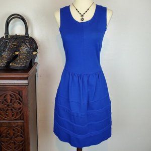 Madewell Cobalt Blue Raw Edging Sleeveless Dress With Pockets Size XS